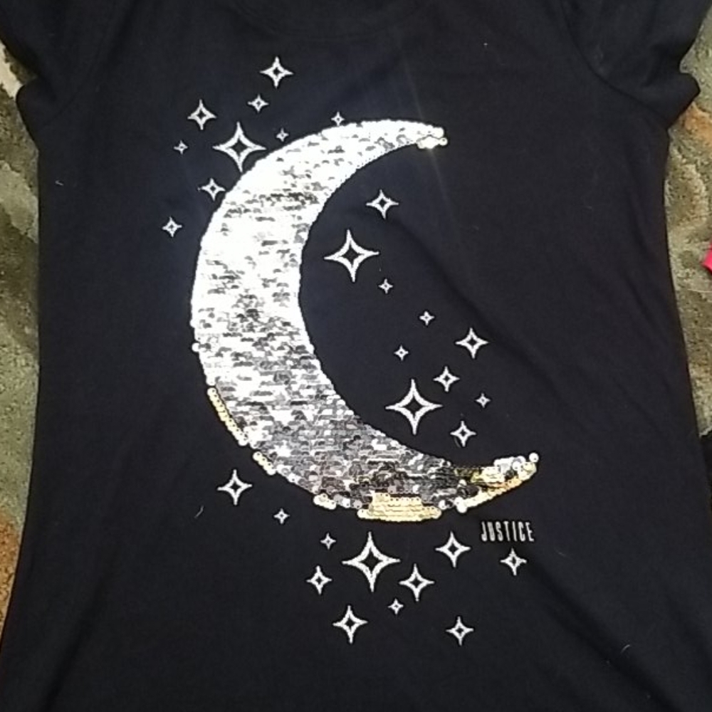 Black sequin top size 14